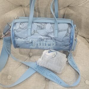 Juicy Couture Blue Crossbody Bag with Transparent Design